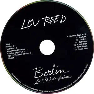 Lou Reed - Berlin, Live at St. Ann's Warehouse (2008) {Matador Records OLE 849-2 rec 2006}