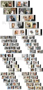 Digital book vol 1-7 Wedding frames and collage