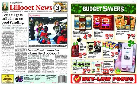 Bridge River Lillooet News – March 02, 2022