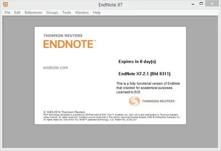 Thomson Reuters EndNote X7 17.2.1 Build 8311