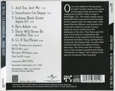 Lester Young - In Washington, D.C. 1956, Vol. 3 (1996)