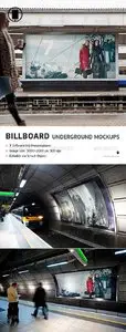 GraphicRiver Billboard - Underground, Metro, Subway Mock-Up