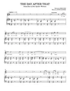 The Day After That (from Kiss Of The Spider Woman) - Ann Hampton Callaway, Kander & Ebb (Piano Vocal)