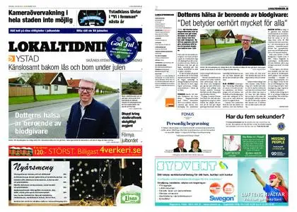 Lokaltidningen Ystad – 21 december 2019