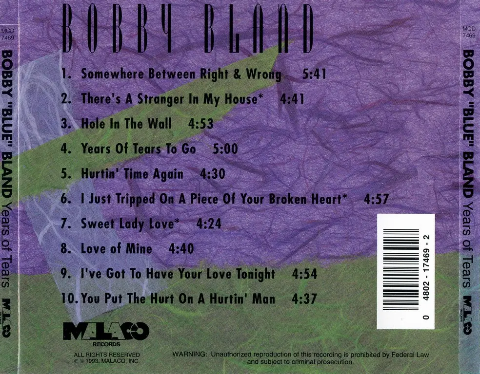 Bobby Bland - Years Of Tears (1993)