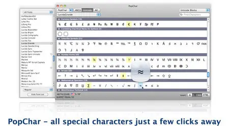 Ergonis PopChar X v5.4.1 Mac OS X Multilingual
