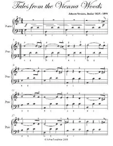 «Tales from the Vienna Woods Easy Piano Sheet Music» by Johann Strauss, Junior