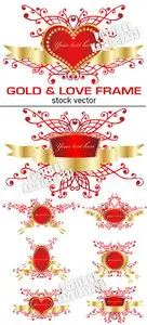 Gold & heart frames