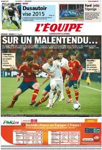 L'Equipe Edition du Mardi 16 Octobre 2012