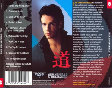 Rick Springfield - Tao (1985) [2008, Rock Candy, CANDY041]