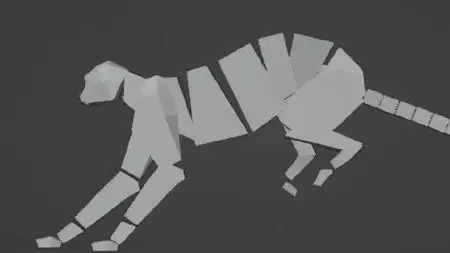 Block Cheetah(Time-Lapse) Blender Rigging, Animation
