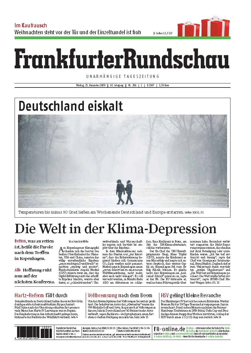 Frankfurter Rundschau vom 21. Dezember 2009