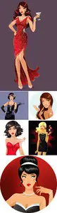 Glamour Fashion Woman Vector