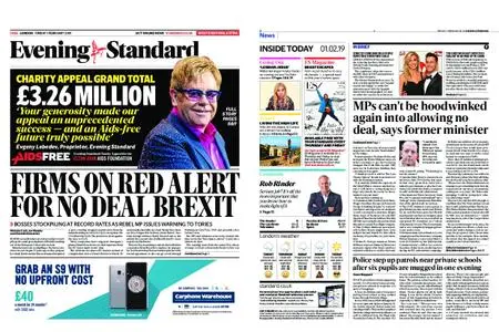 London Evening Standard – February 01, 2019