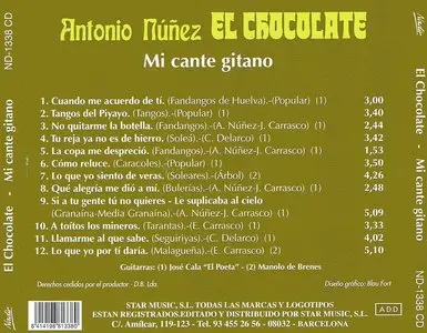 Antonio Núñez 'Chocolate' – Mi canto gitano (2006)