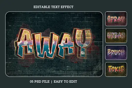 EE - Graffiti Style Editable Text Effect Set 2GPSPS4