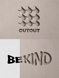 Paper Cutout Logo Text Effect