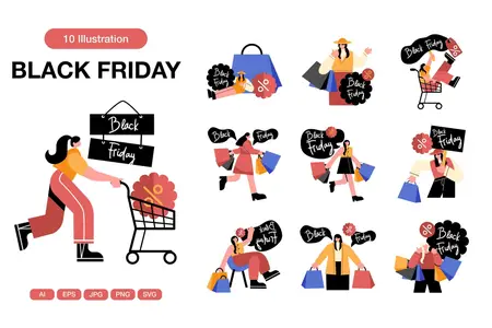 EE - Black Friday Illustrations PLUJTDZ