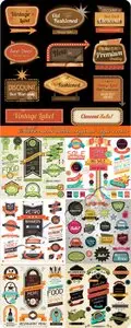 Stickers and labels original style vector