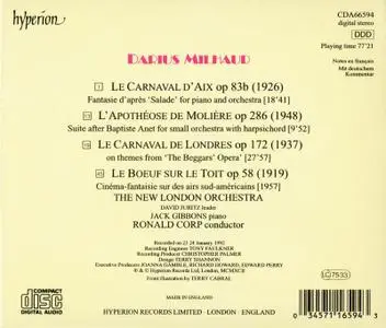 The New London Orchestra, Jack Gibbons, Ronald Corp - Milhaud: Le carnaval d'Aix (1992)