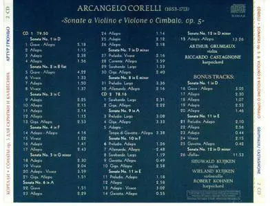 Arthur Grumiaux, Riccardo Castagnone - Corelli: 12 Sonatas, Op.5 (1990)