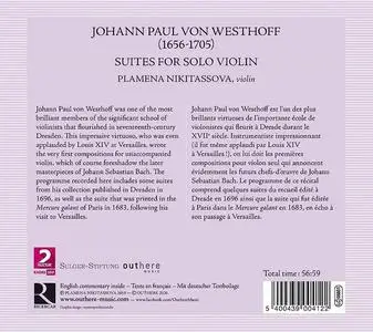 Plamena Nikitassova - Johann Paul von Westhoff: Suites for Solo Violin (2020)