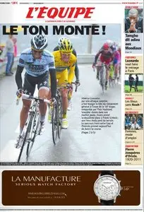L'EQUIPE (20 Juillet 2011)