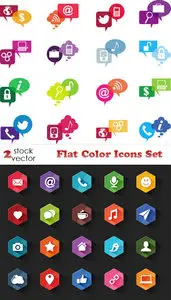 Vectors - Flat Color Icons Set