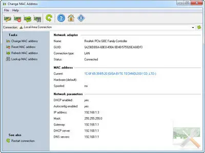 LizardSystems Change MAC Address v2.2.0.70 