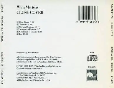 Wim Mertens - Close Cover (1986) {Windham Hill Records WD-1056}