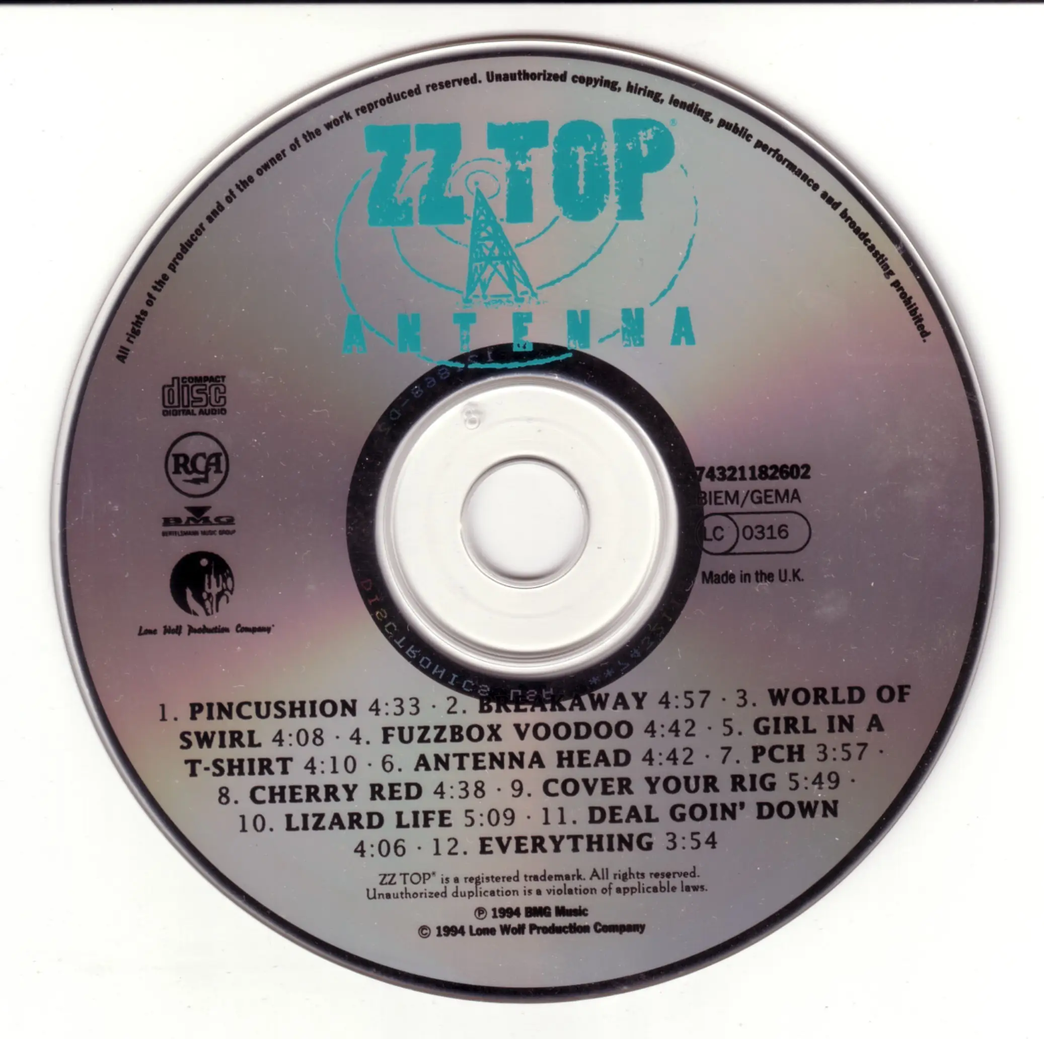 ZZ Top Antenna, 1994 (RCA Records) / AvaxHome