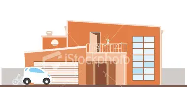 Vector big modern house