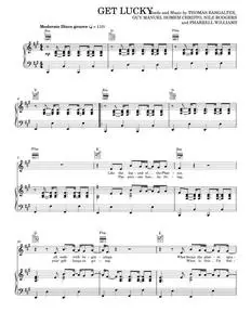 Get Lucky - Daft Punk, Pharrell Williams (Piano-Vocal-Guitar)