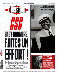 Libération du Jeudi 26 Octobre 2017