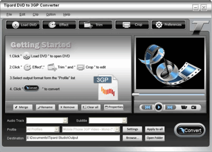 Tipard DVD to 3GP Converter v4.2.22