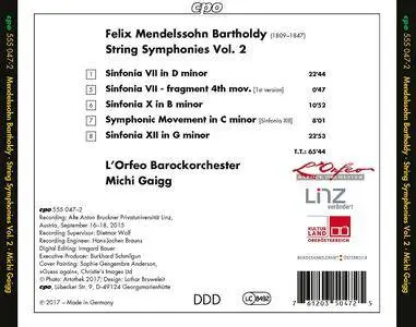 L'Orfeo Barockorchester & Michi Gaigg - Mendelssohn: String Symphonies, Vol. 2 (2017)