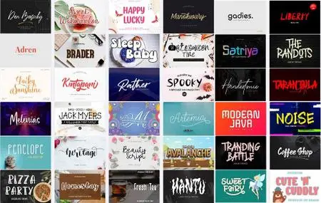 Mix Font Bundle 22 - 36 Premium Fonts