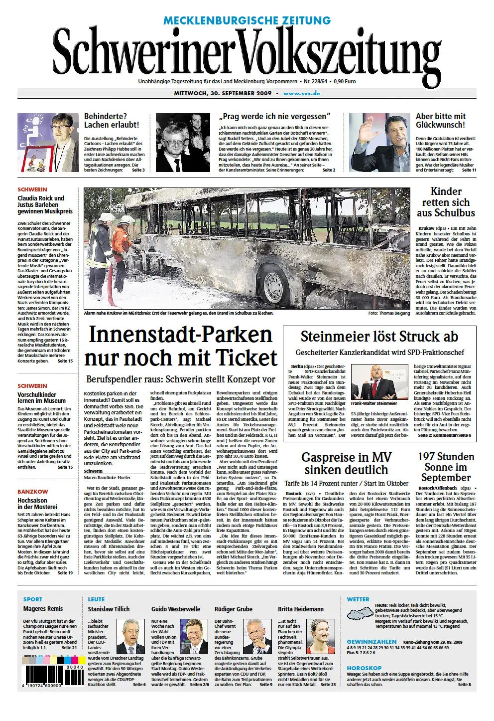 Schweriner Volkszeitung September 2009 komplett