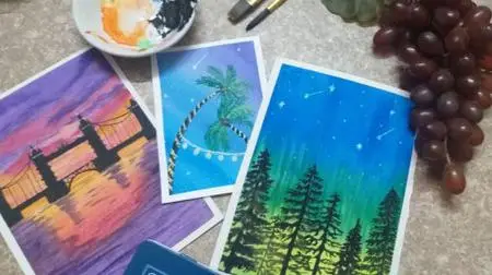 3 Easy Watercolour Paintings