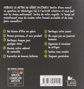 Austin Kleon, "Partager comme un artiste : 10 façons de révéler sa créativité et de se faire remarquer"