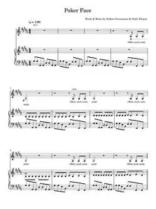 Poker Face - Lady Gaga (Piano-Vocal-Guitar (Piano Accompaniment))