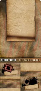 Stock Photo - Old Paper Scroll