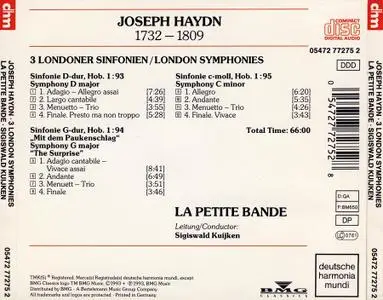 Sigiswald Kuijken, La Petite Bande - Joseph Haydn: London Symphonies Nos. 93, 94 "The Surprise" & 95 (1993)