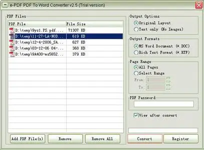  e-PDF To Word Converter ver.2.5
