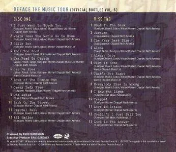 Utopia - Deface The Music Tour: Official Bootleg, Vol. 6 (2003) 2CDs