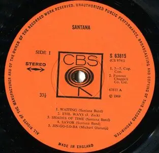 Santana - Santana (1969) {Original UK Pressing} 24 bit/192 khz