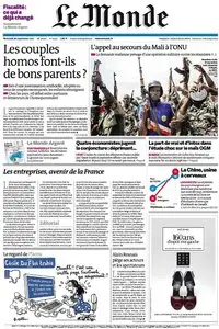 Le Monde et Supplément Argent du Mercredi 26 Septembre 2012