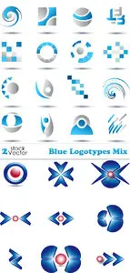 Vectors - Blue Logotypes Mix