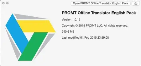 PROMT Offline Translator English Pack 1.0.15 Mac OS X