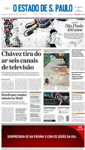 Jornal O Estado de SP em PDF, Segunda, 25 de Janeiro de 2010